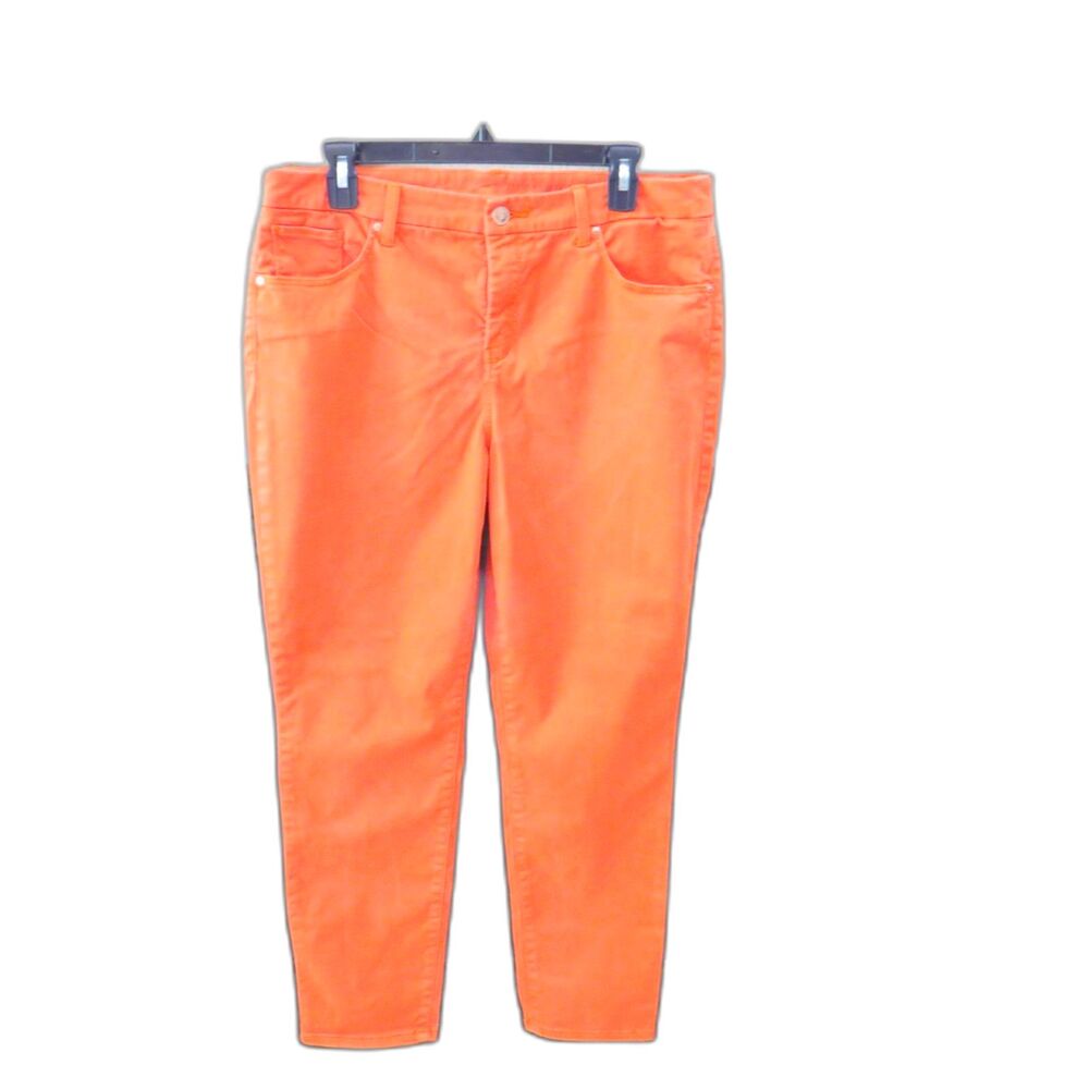 Chico's So Slimming Girlfriend Ankle Pants Burnt Orange 2 (12/14 L) EUC - Picture 4 of 10